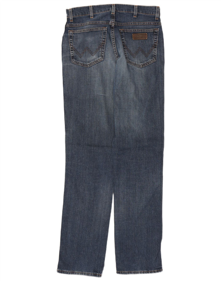 WRANGLER Masculino Texas Stretch Straight Jeans W32 L36 Azul Algodão