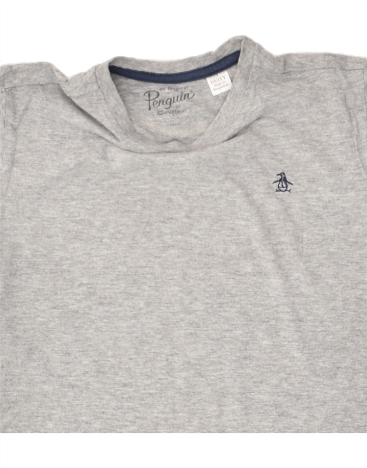 PENGUIN Boys T-Shirt Top 10-11 Years Grey | Vintage Penguin | Thrift | Second-Hand Penguin | Used Clothing | Messina Hembry 