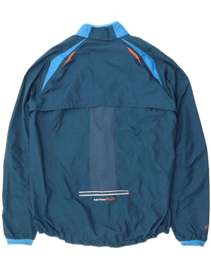 Jaqueta superior de agasalho masculino Karrimor Reino Unido 40 grande poliéster Colourblock azul
