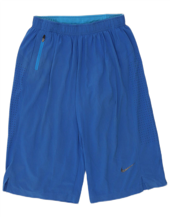 Nike Mens Bermuda Sport Shorts Pequeno Azul Poliéster Esportes