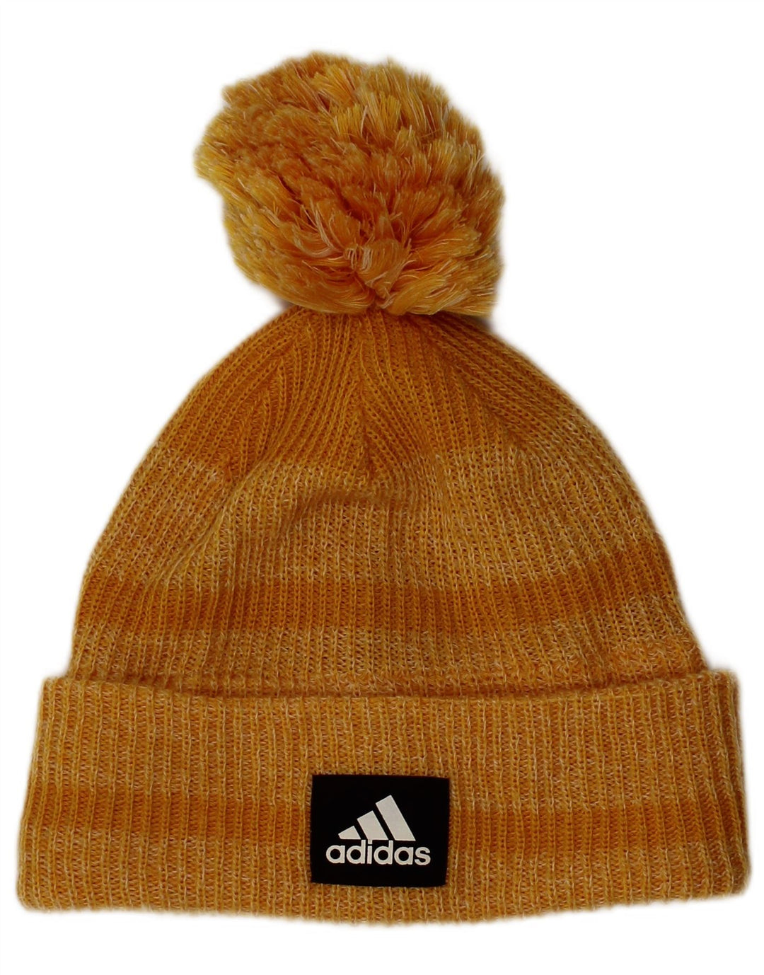 Chapéu Bobble Adidas feminino tricotado tamanho único acrílico listrado amarelo