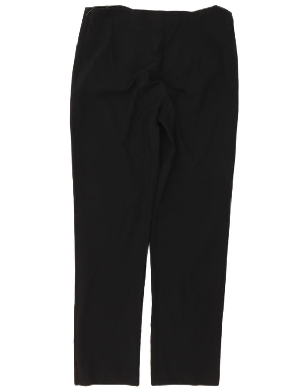 Calça casual feminina Marks & Spencer cônica Reino Unido 12 médio W32 L30 preta