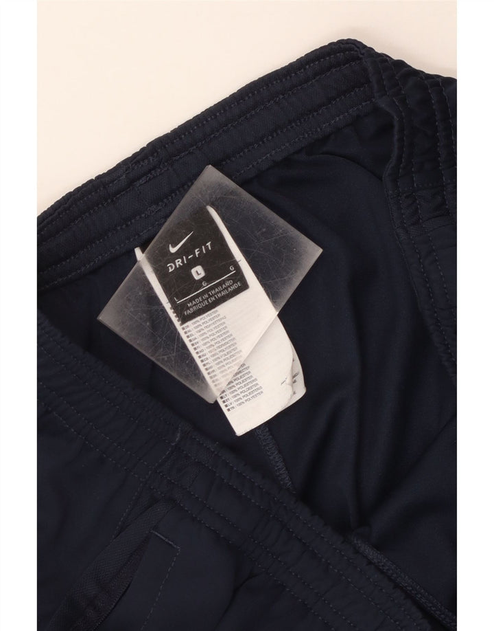 Calça de treino masculina Nike Dri Fit grande poliéster azul marinho