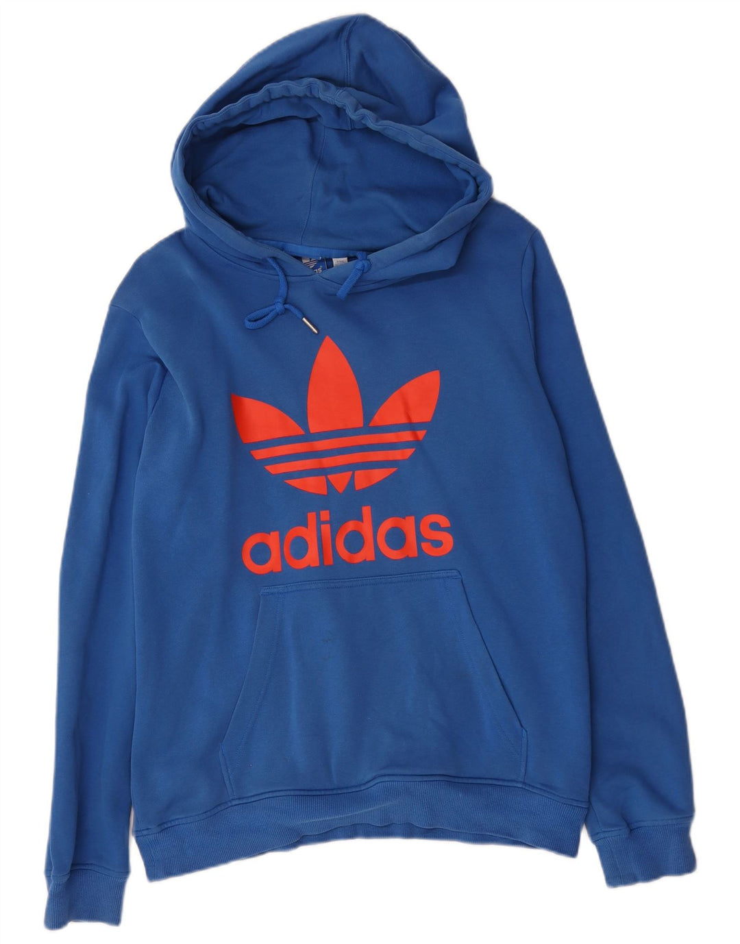 Adidas Mens Graphic Hoodie Jumper Médio Algodão Azul