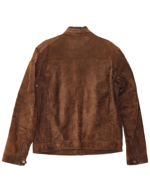 Jaqueta masculina de camurça Conbipel IT 52 grande couro marrom