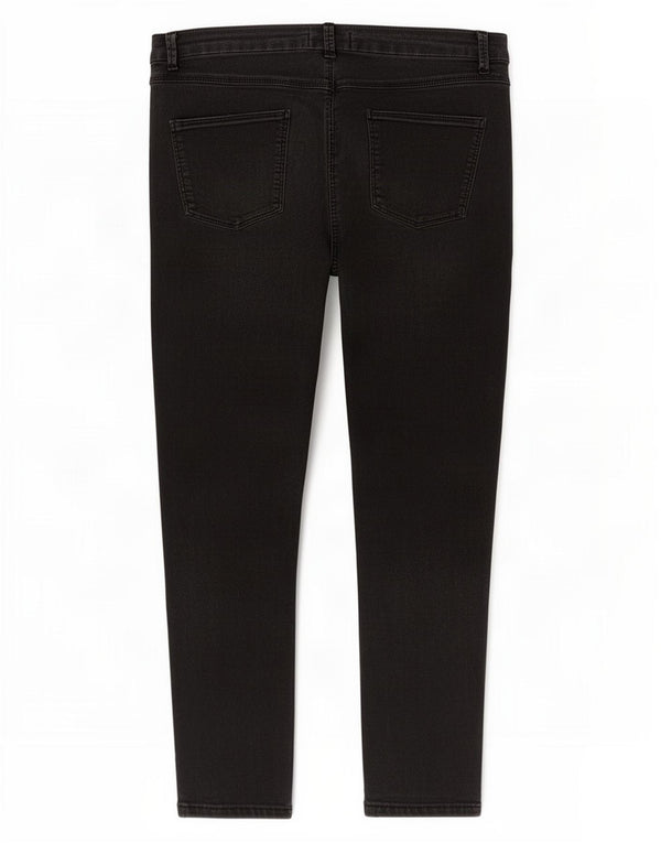 Jeans skinny feminino Marks & Spencer Reino Unido 14 grande W32 L26 algodão preto