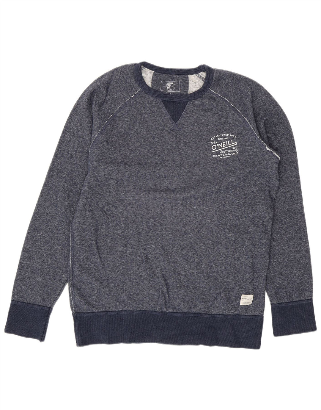 O'NEILL moletom masculino slim fit jumper médio azul marinho algodão
