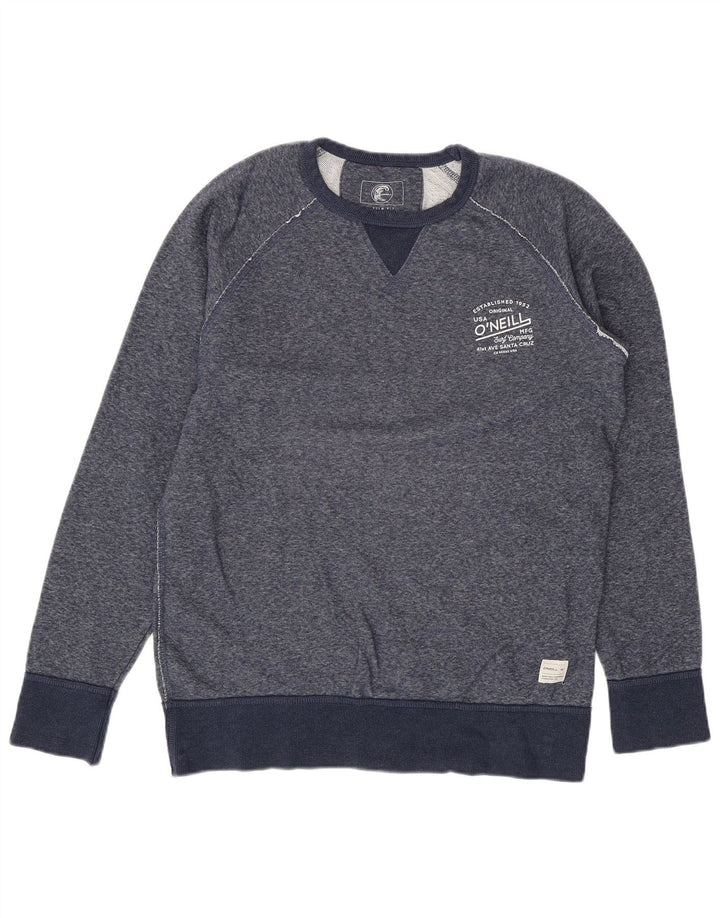 O'NEILL moletom masculino slim fit jumper médio azul marinho algodão