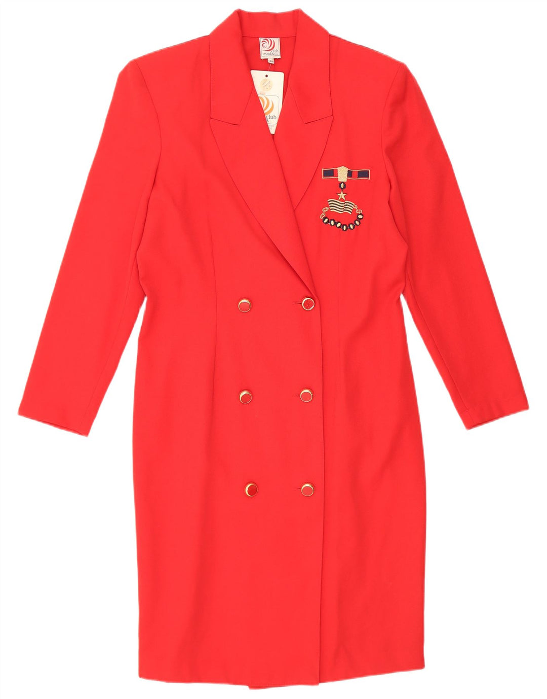 Vestido bainha feminino vintage IT 44 vermelho médio