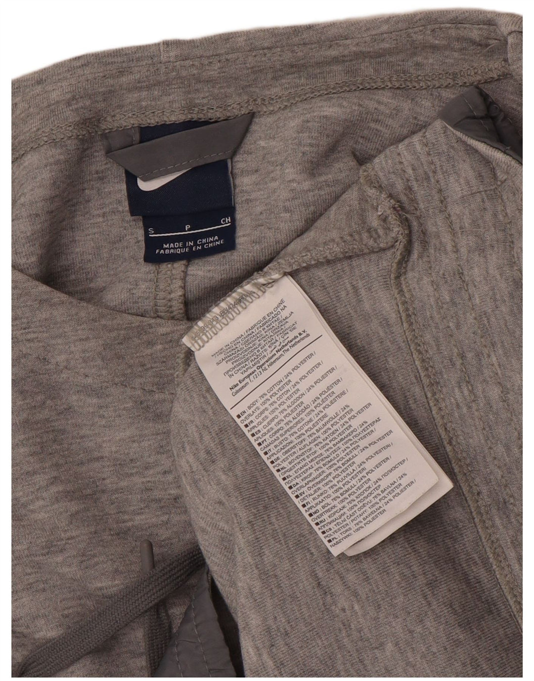 Moletom Nike Feminino Crop Jumper UK 10 Pequeno Algodão Cinza