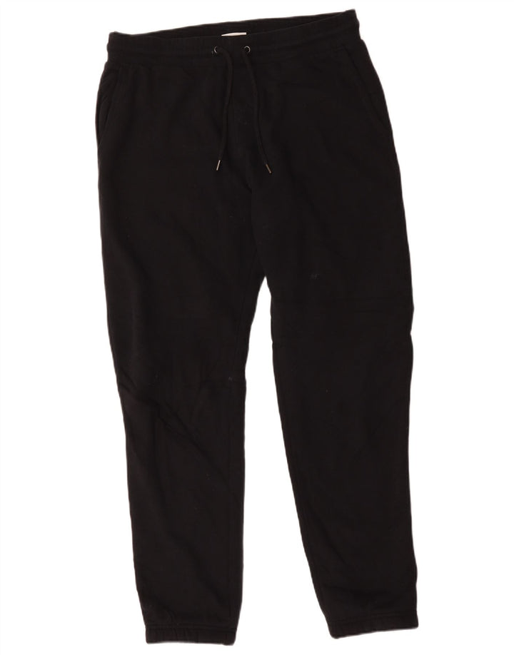 Calça esportiva masculina Marks & Spencer, joggers, algodão preto médio