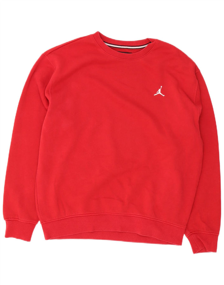 Jordan moletom masculino jumper médio algodão vermelho
