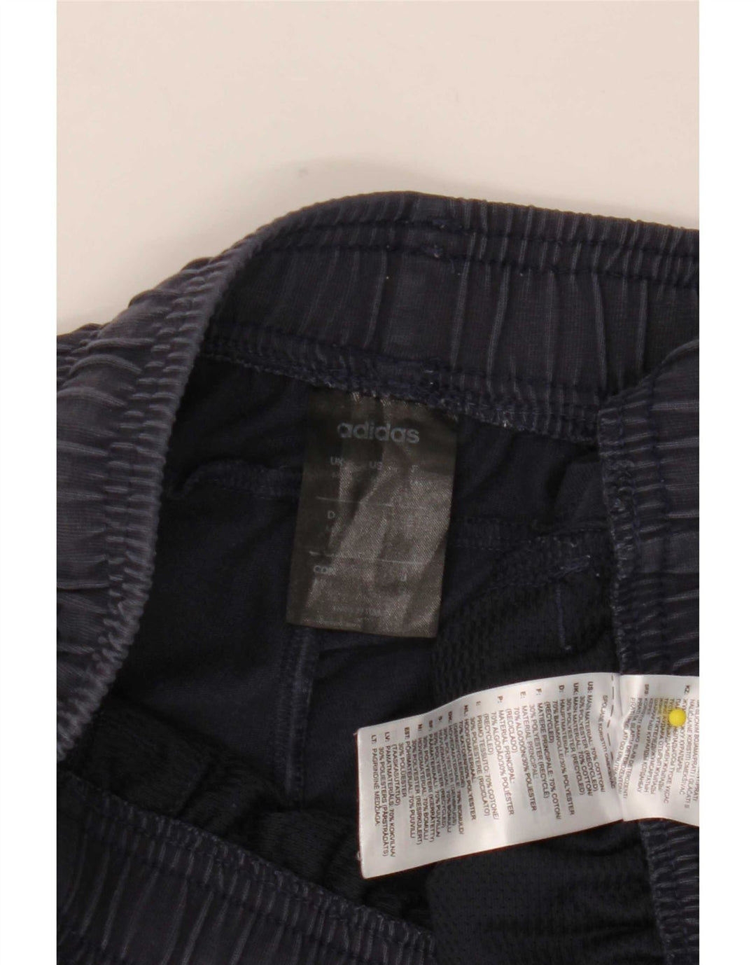 Shorts esportivos gráficos masculinos Adidas médio algodão azul marinho