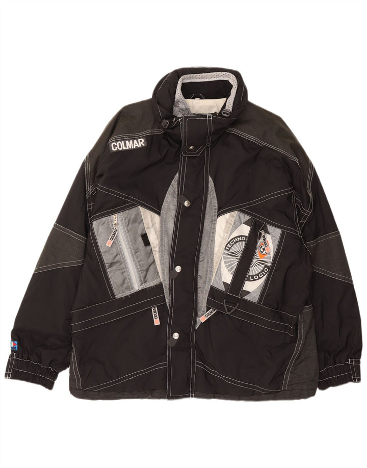 Jaqueta de esqui masculina com capuz Colmar IT 52 grande bloco colorido preto