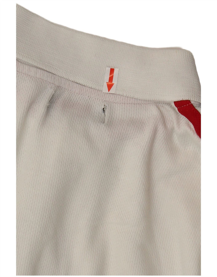 Camisa polo masculina Kappa pequena branca de algodão colorblock