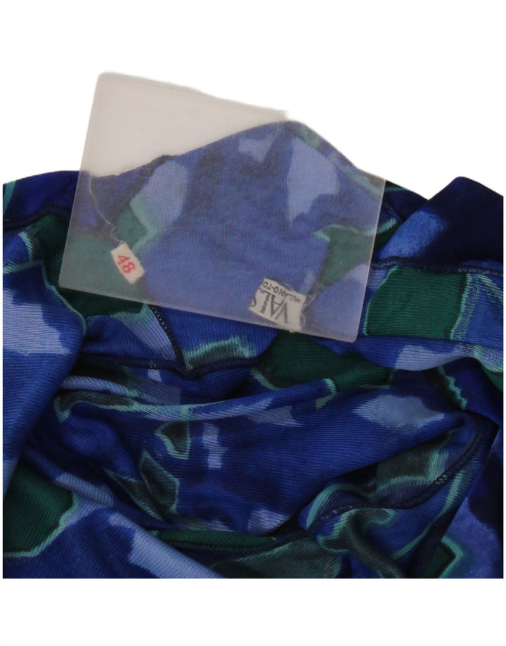 Top feminino Valstar com estampa abstrata manga 3/4 UK 18 XL azul
