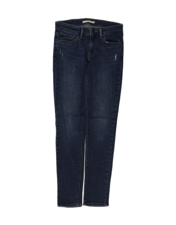 Calça jeans skinny feminina LEVI'S 711 desgastada W27 L29 algodão azul
