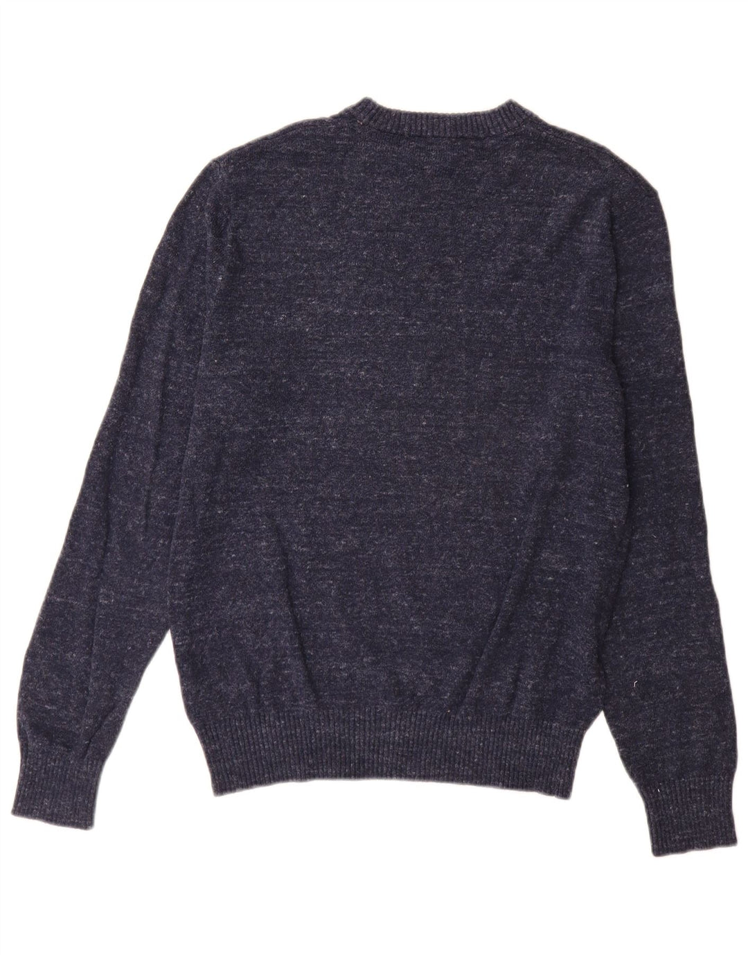 Suéter masculino Gap com gola redonda, algodão manchado azul marinho médio