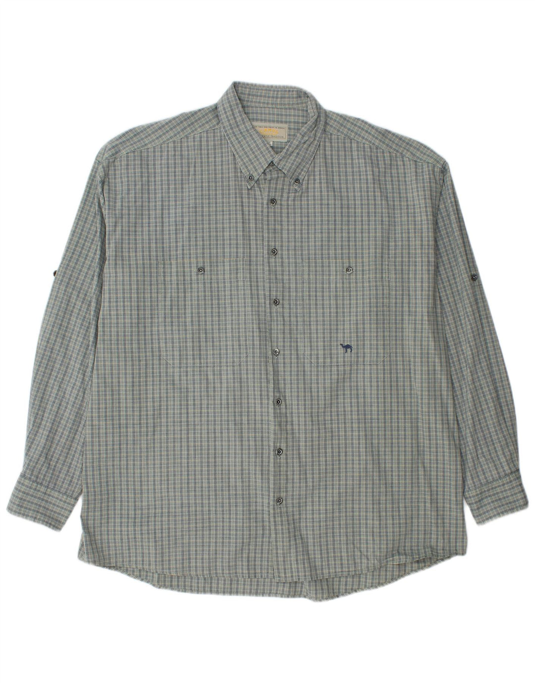 Camisa masculina Camel Active XL azul xadrez