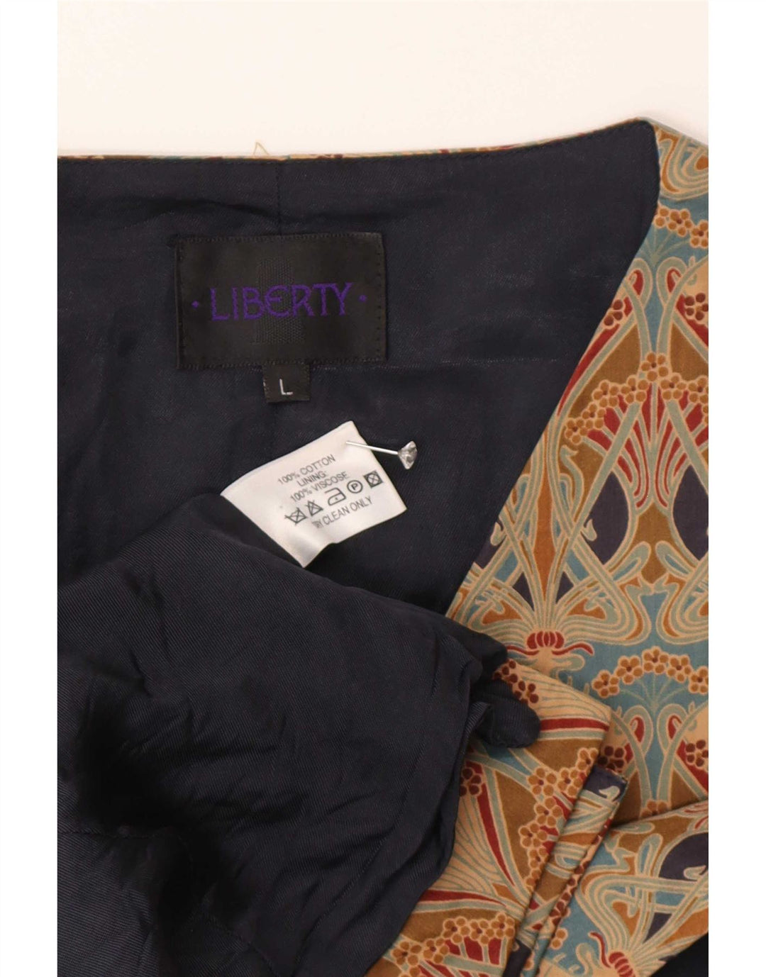 Colete masculino Liberty grande algodão floral bege