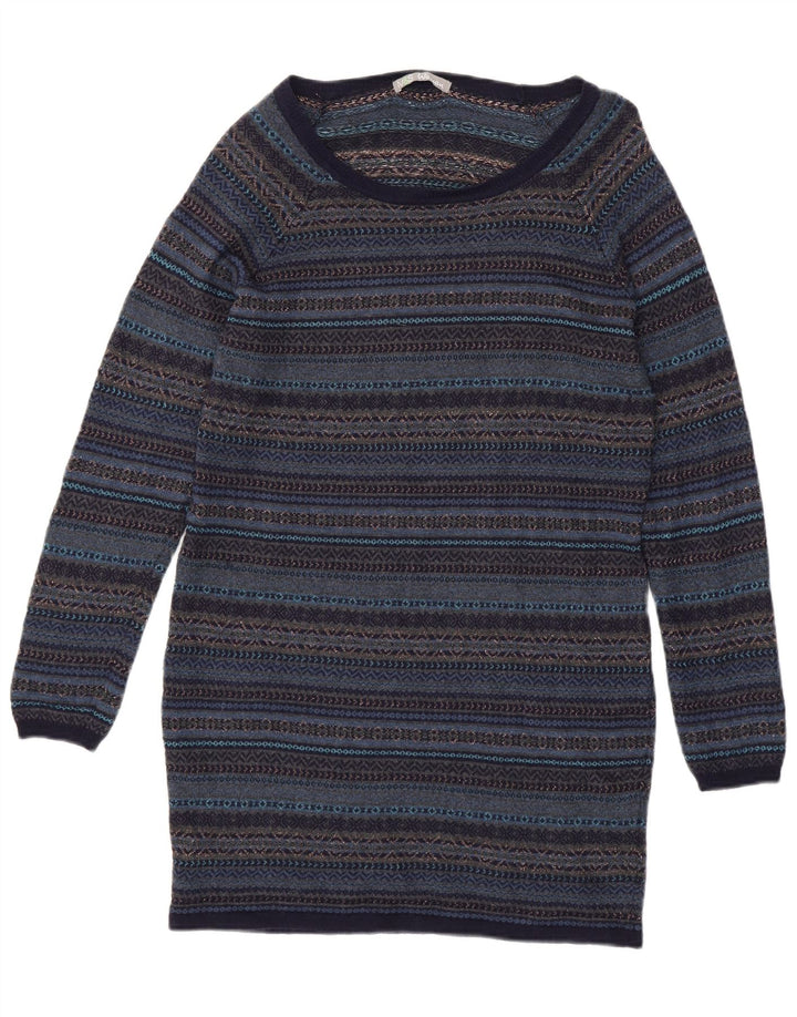 Vestido jumper feminino Marks & Spencer UK 14 médio azul marinho Fair Isle