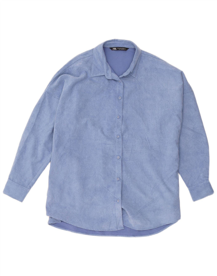 Zara Camisa masculina oversized UK 6 XS azul