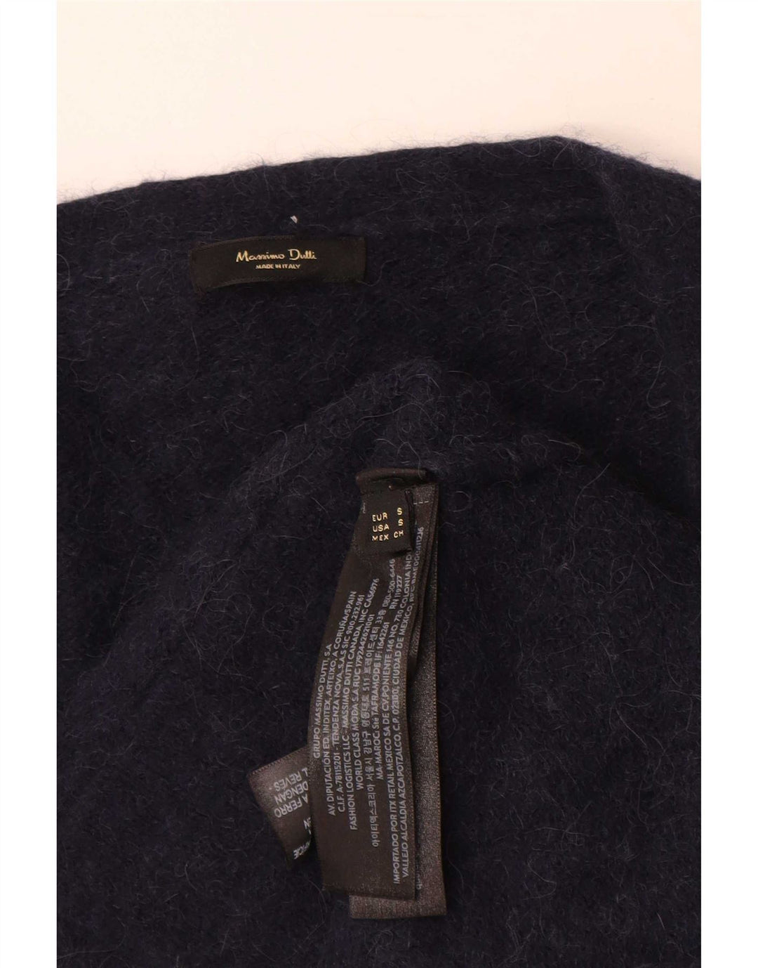 Suéter cardigã feminino Massimo Dutti Reino Unido 10 pequeno azul marinho poliamida