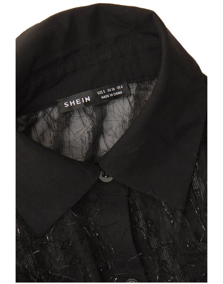 Blusa feminina Shein transparente grande tamanho 10 preto pequeno