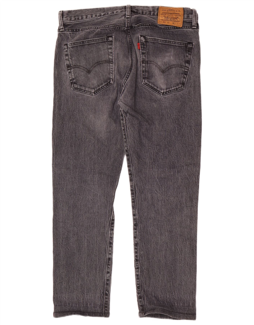 Calça jeans masculina Levi's 501 Straight W33 L28 cinza algodão