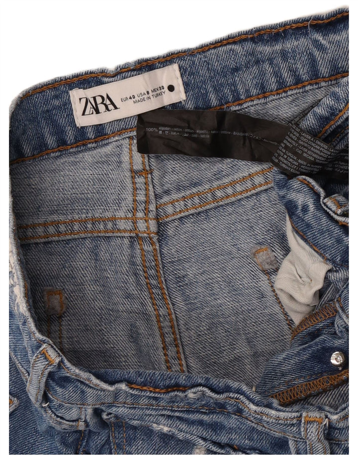 Calça jeans reta feminina Zara EU 40 médio W30 L26 algodão azul