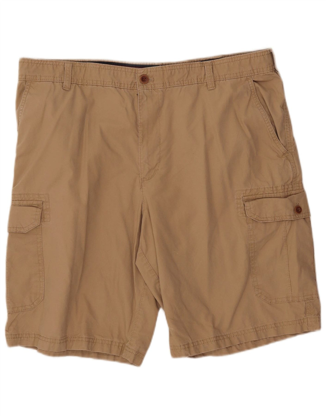 Shorts cargo masculino Izod W40 XL algodão bege