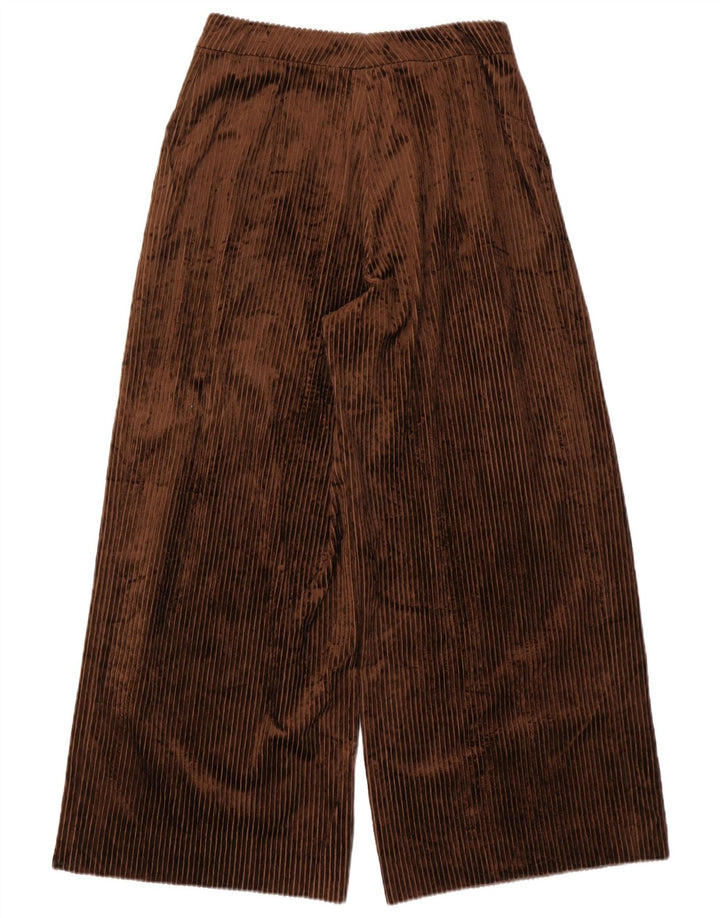 EMMA & GAIA terno feminino de veludo cotelê de 2 peças IT 44 médio W28 L28 marrom