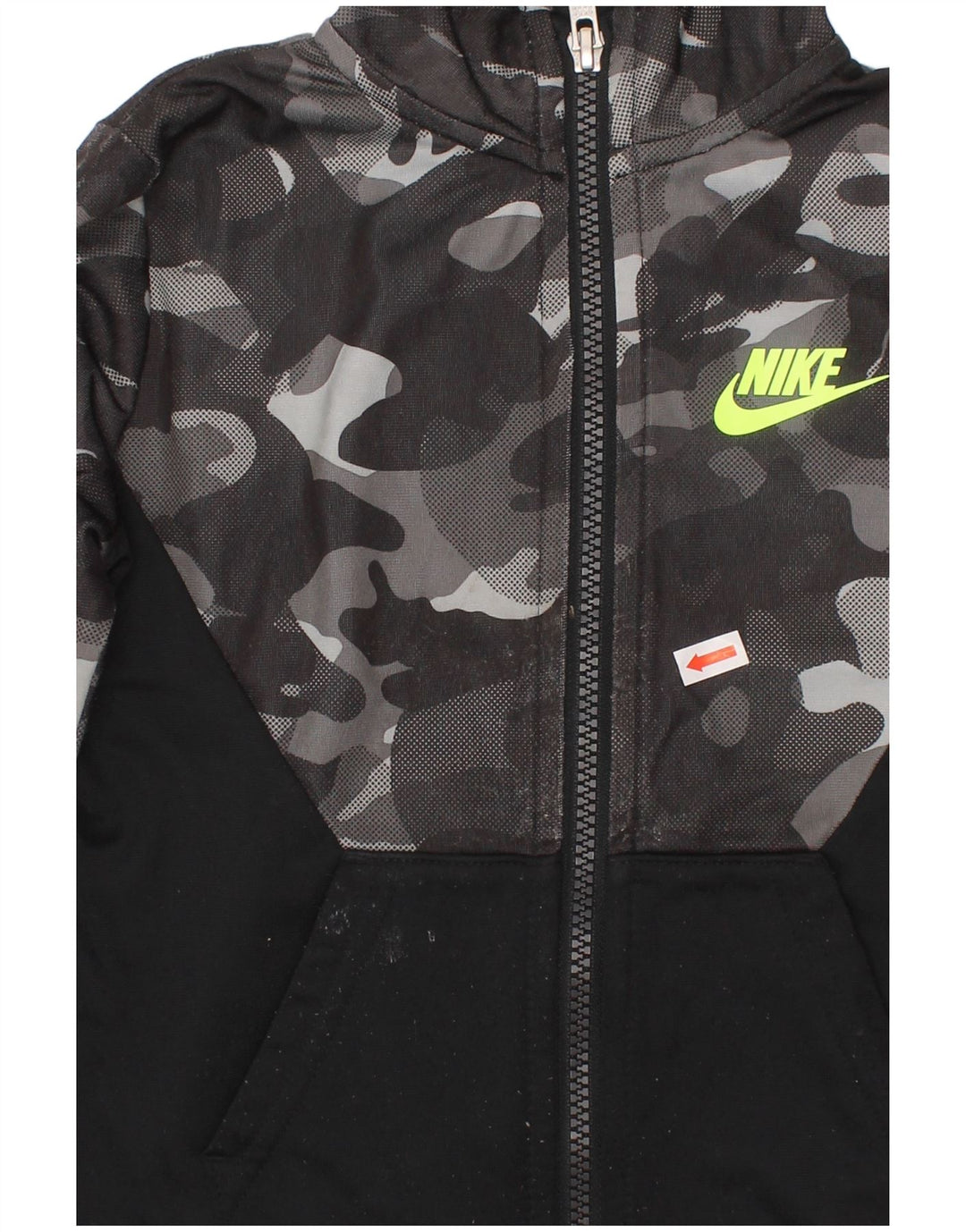 NIKE Meninos Treino Top Jaqueta 3-4 Anos Preto Camuflagem Poliéster