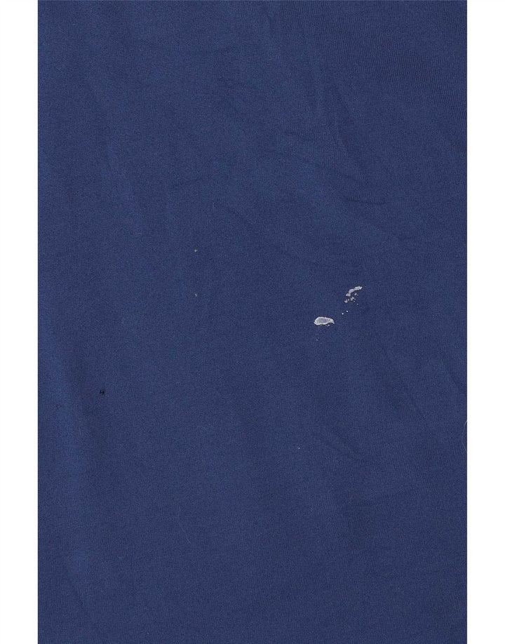L.L.Bean Suéter masculino com zíper e gola XL azul poliéster