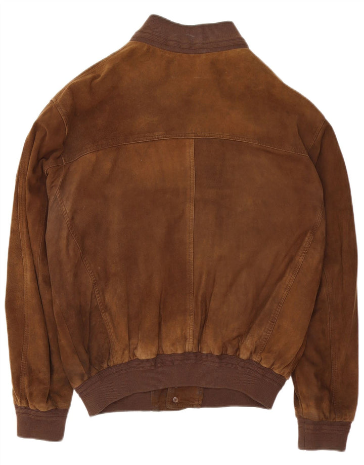 Jaqueta bomber masculina de camurça ROBERTO CAPUCCI IT 52 XL couro marrom