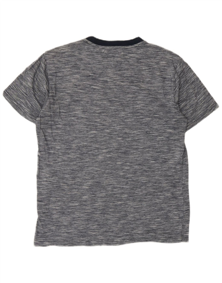Camiseta masculina PENGUIN Top médio algodão manchado azul marinho