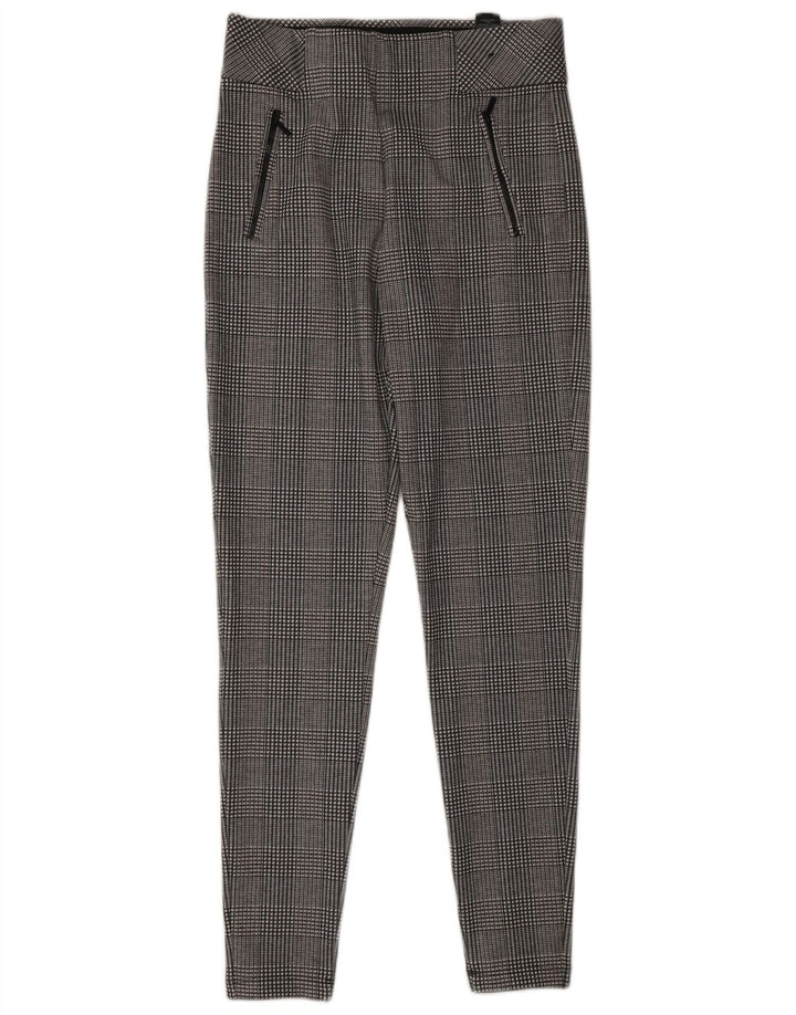 Leggings femininos Marks & Spencer UK 10 poliéster cinza houndstooth pequeno