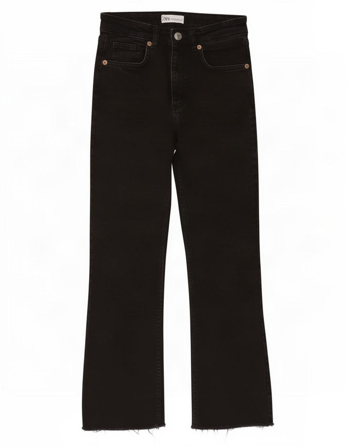 Calça jeans feminina Zara Bootcut EU 36 XS W26 L26 preta