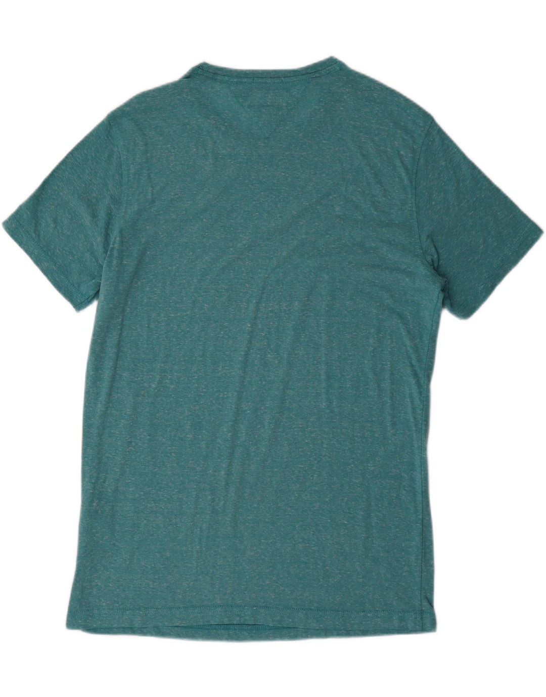 Camiseta masculina TOMMY HILFIGER grande algodão manchado turquesa