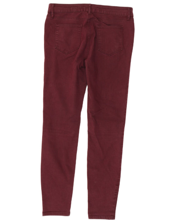 Calça jeans feminina Fat Face UK 12 médio W32 L29 algodão borgonha