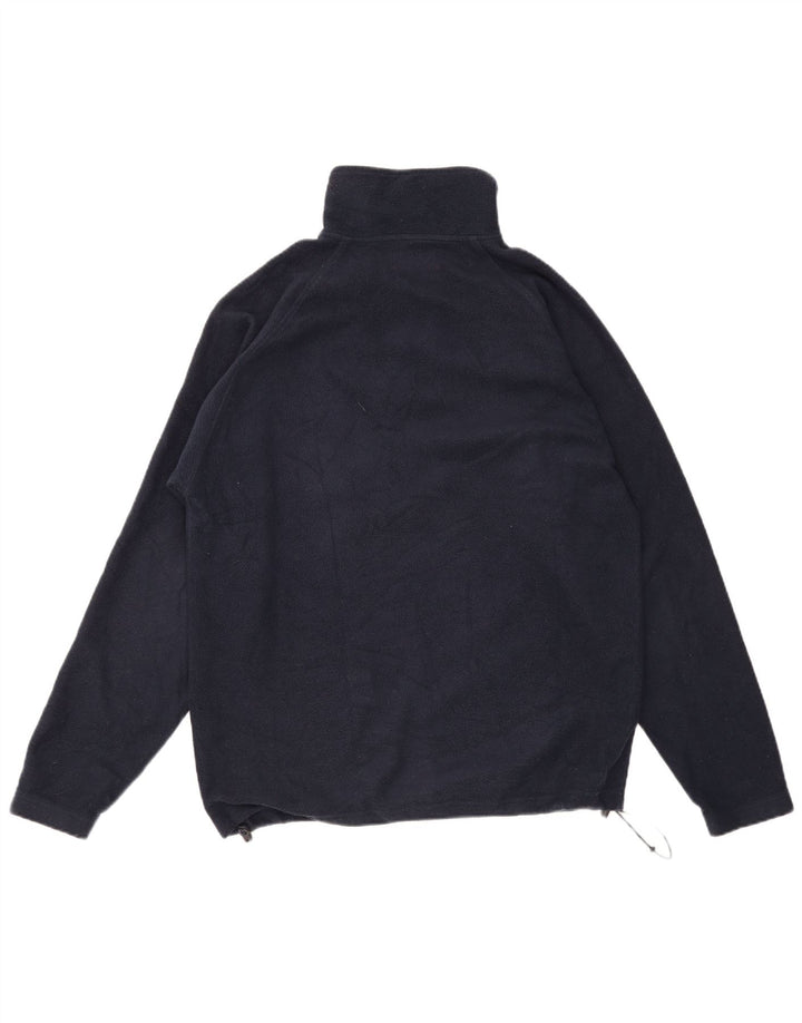 KAPPA Suéter masculino de lã com zíper e gola média azul marinho