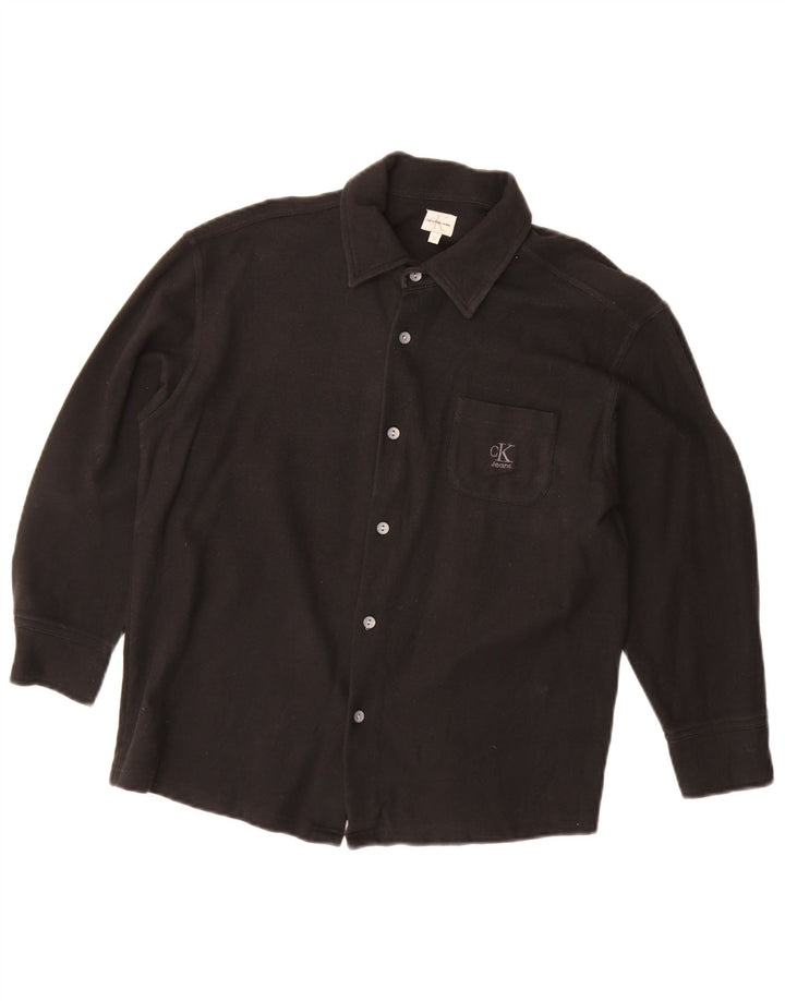 Camisa Calvin Klein Jeans Menino 11-12 Anos Algodão Preto
