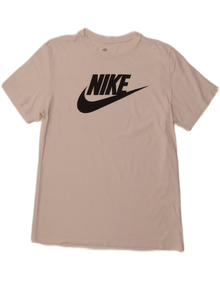 Camiseta gráfica masculina NIKE Top grande branco