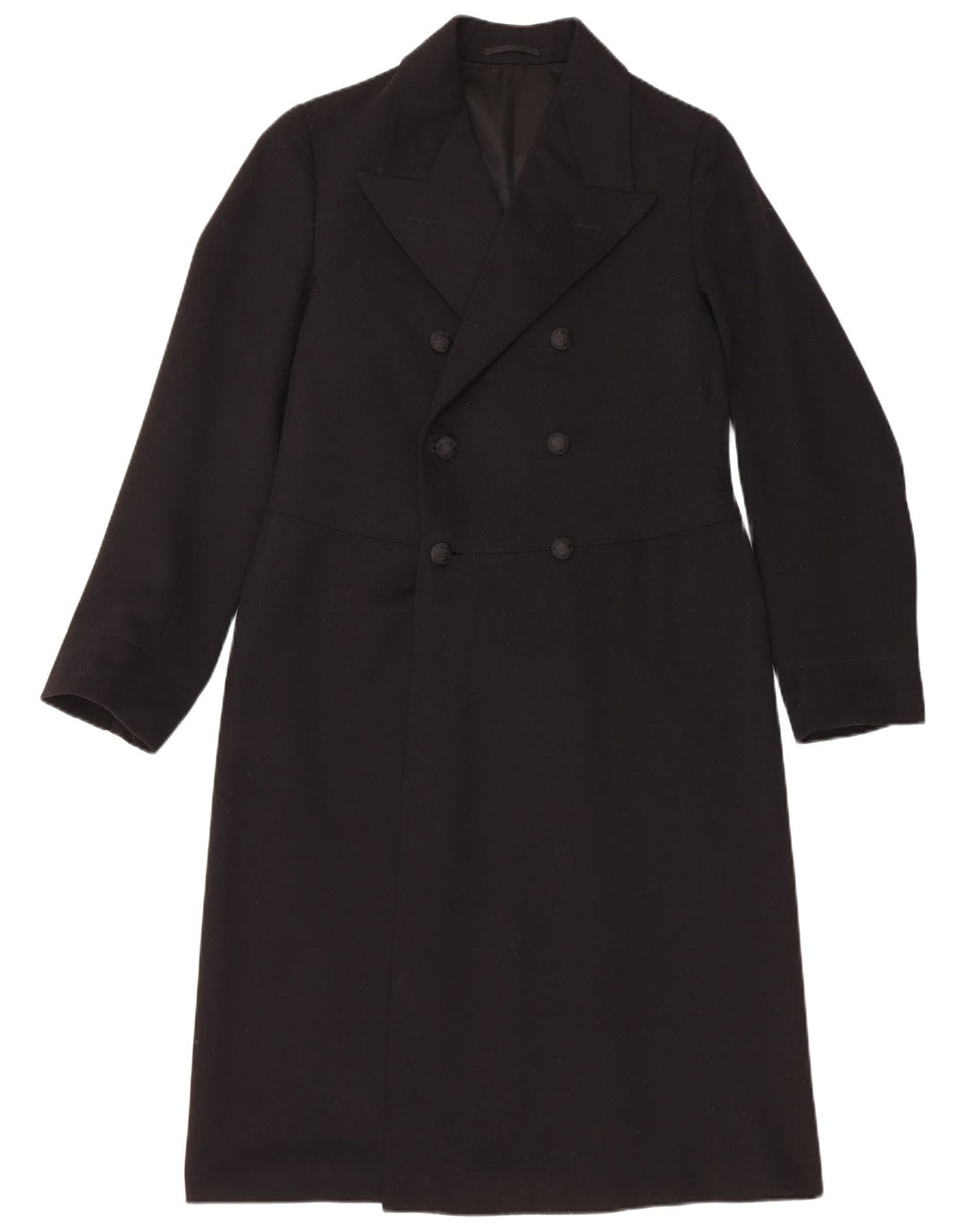 Casaco masculino vintage com peito duplo UK 34 XS preto