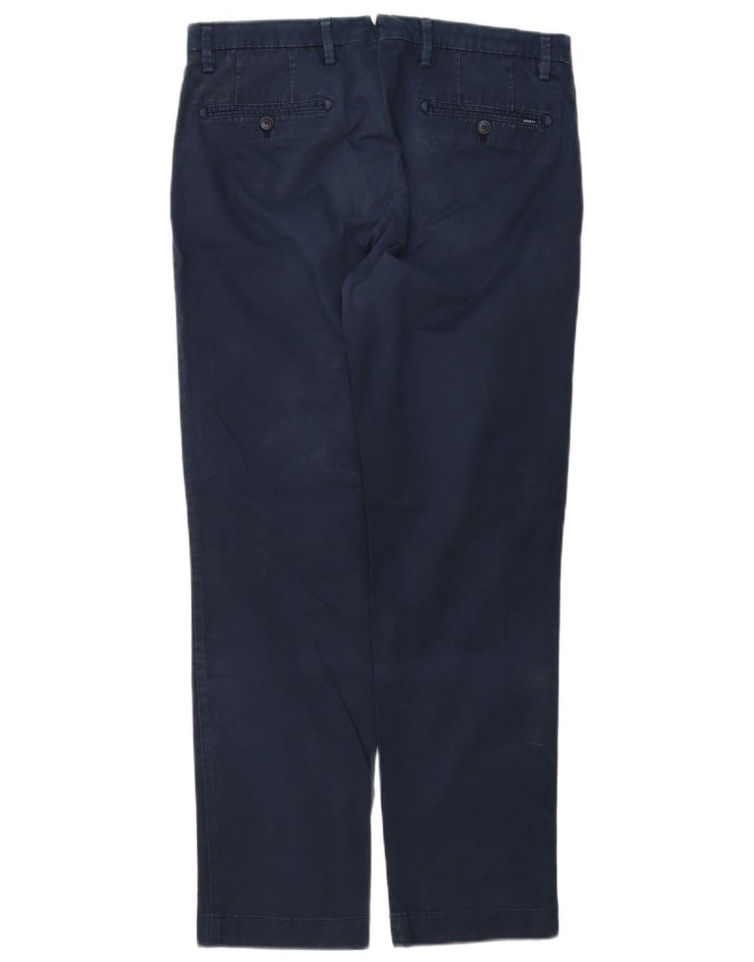 Calças Chino retas masculinas Hackett W34 L32 algodão azul marinho