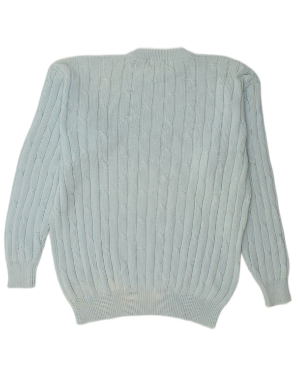 Conte of Florence Suéter masculino com gola redonda XL algodão azul