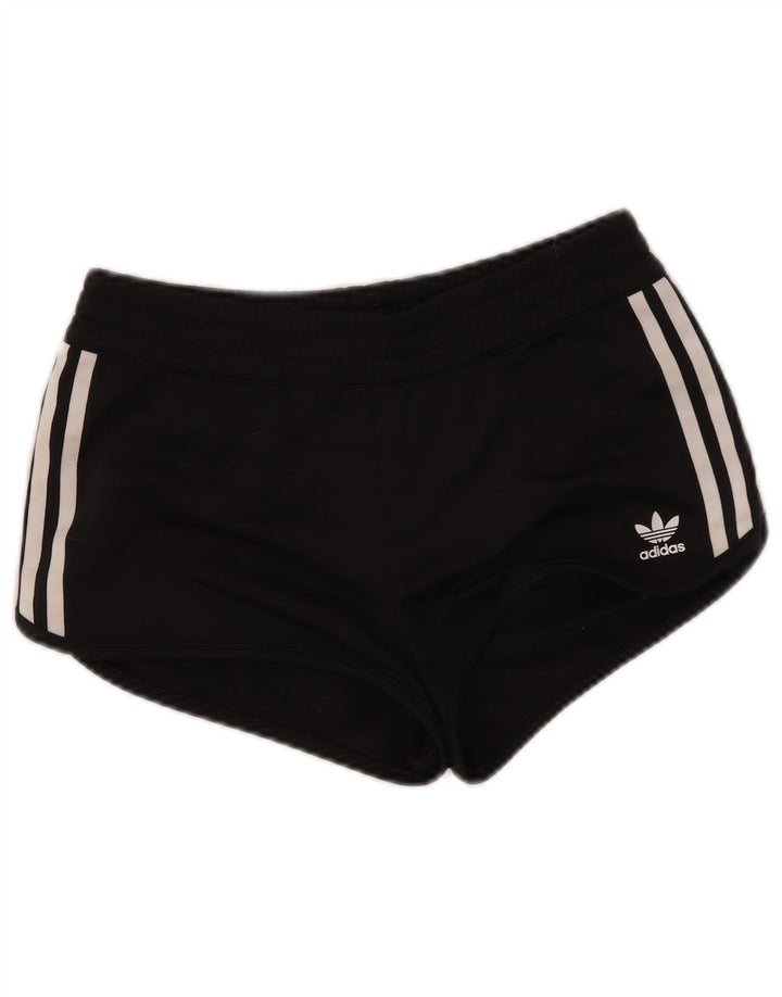 Shorts esportivos femininos Adidas UK 10 pequeno poliéster preto