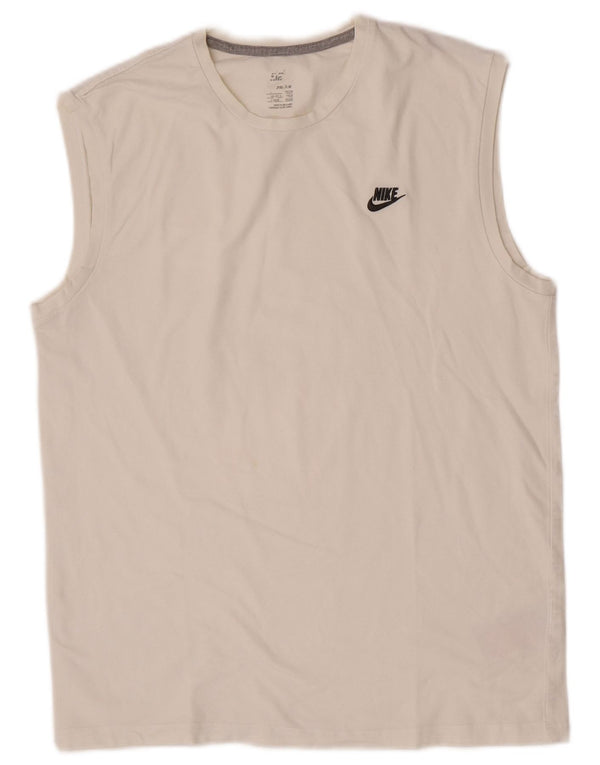 Colete Nike Masculino Top UK 42/44 Grande Algodão Branco