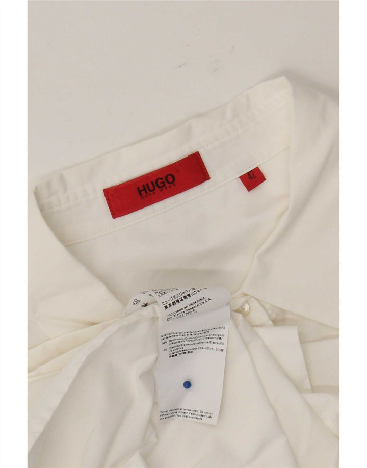 Camisa feminina Hugo Boss IT 42 algodão branco médio