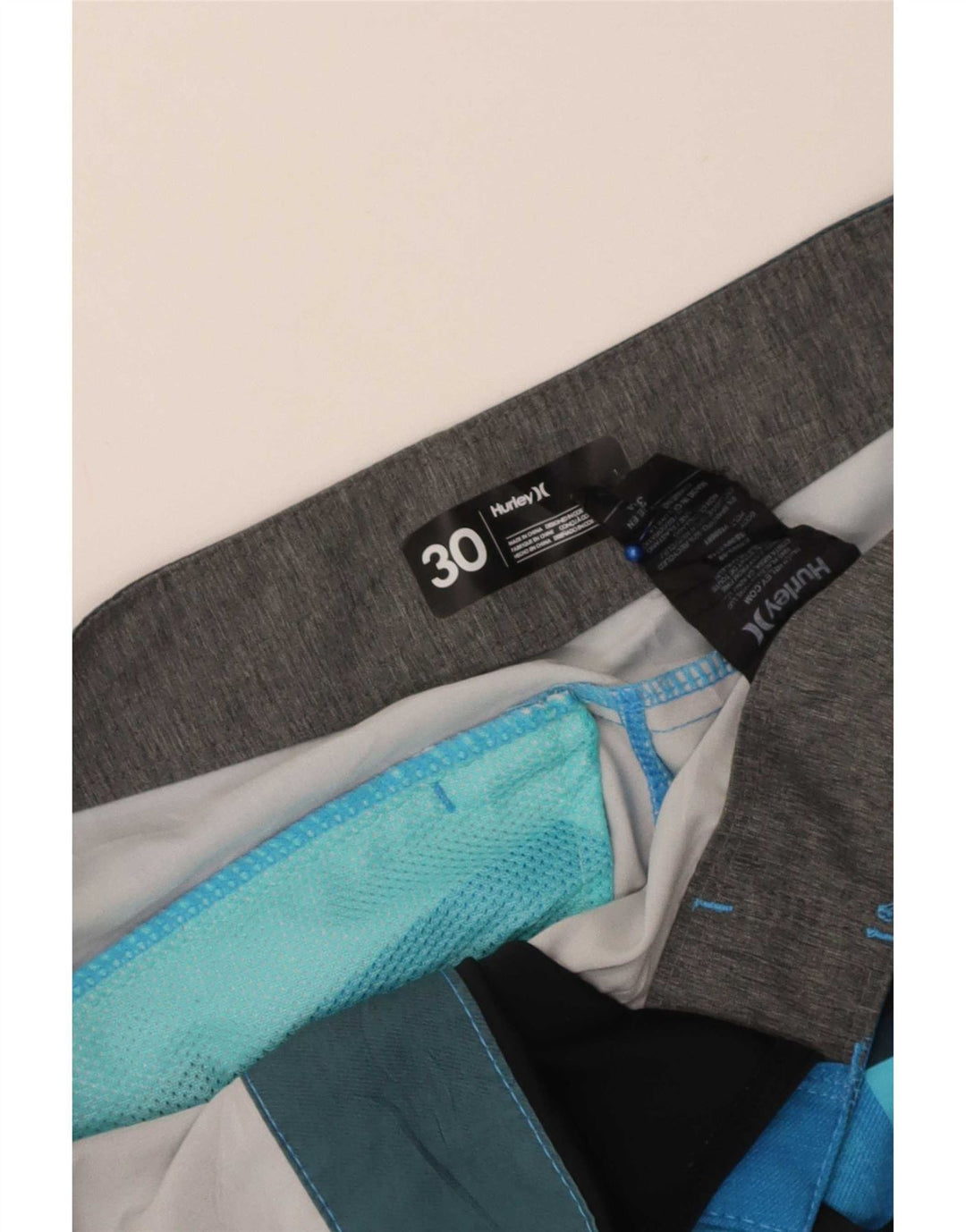 Shorts de natação masculino Hurley Graphic azul médio poliéster colorblock